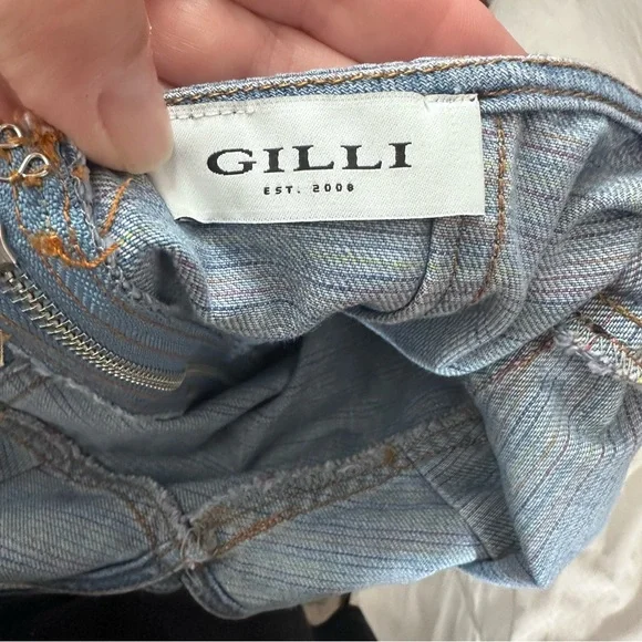 Gilli Women's Blue Denim Halter Overalls - Picture 10 of 11